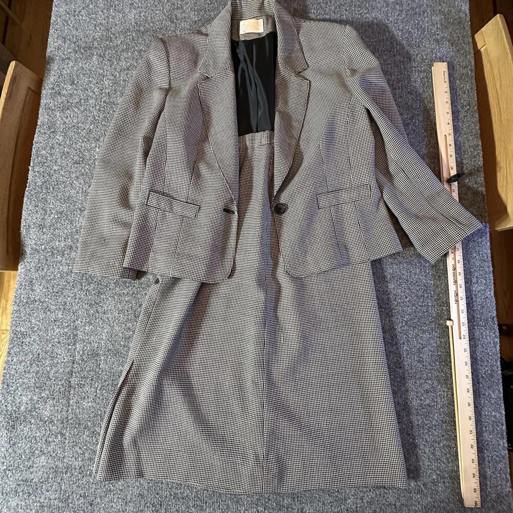 Classic‎ Pendleton Houndstooth Skirt Suit - Size 10